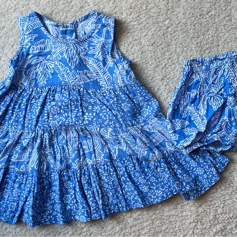 Blue Ginger Matching Set - Dress & Bloomers